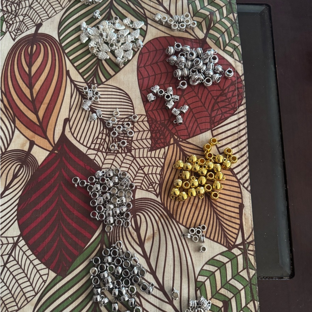 Jewelry Making Bail Beads in Silver and Gold